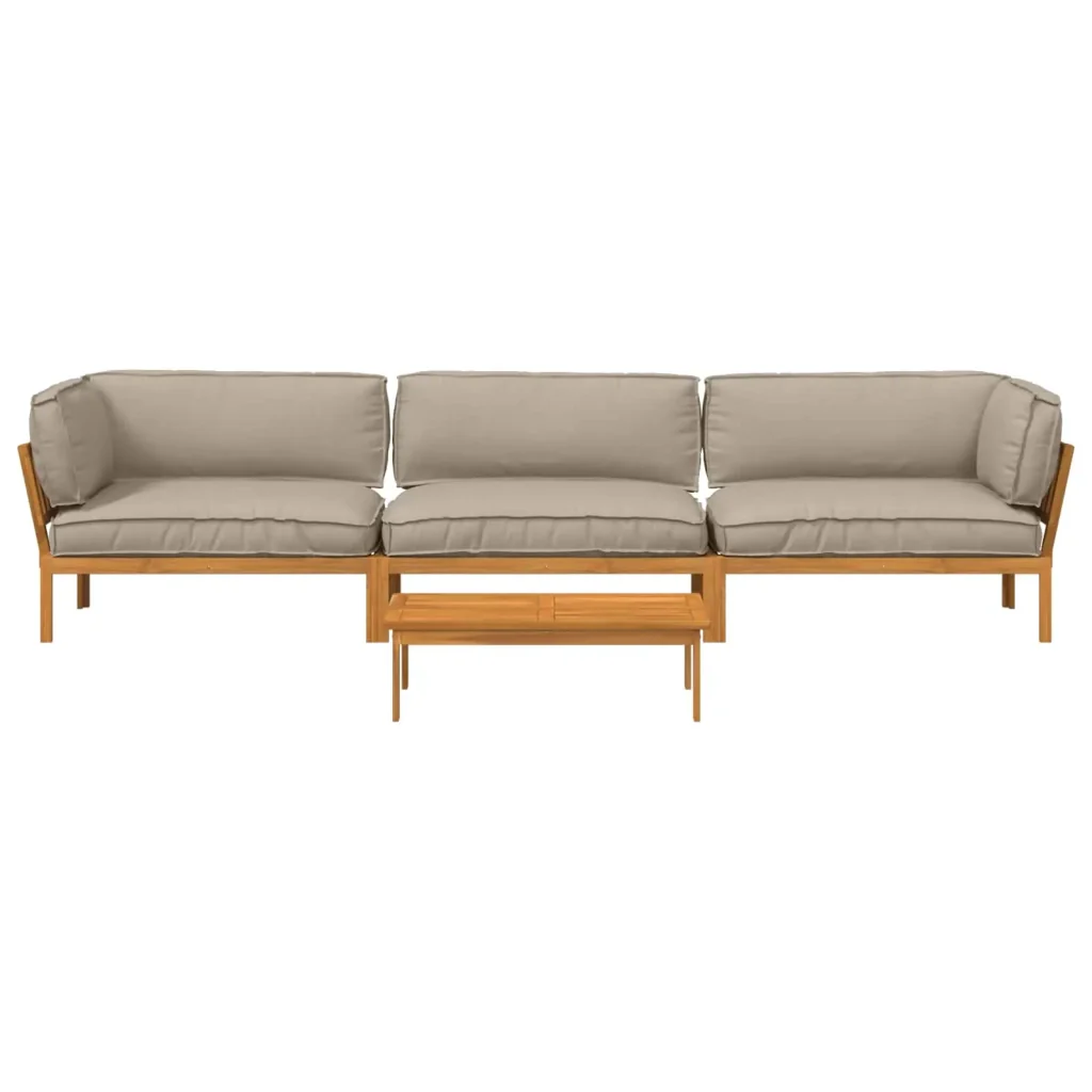 Set di divani con cuscino 4 pcs Talpa Legno di Acacia Massello 3418549 - Image 10