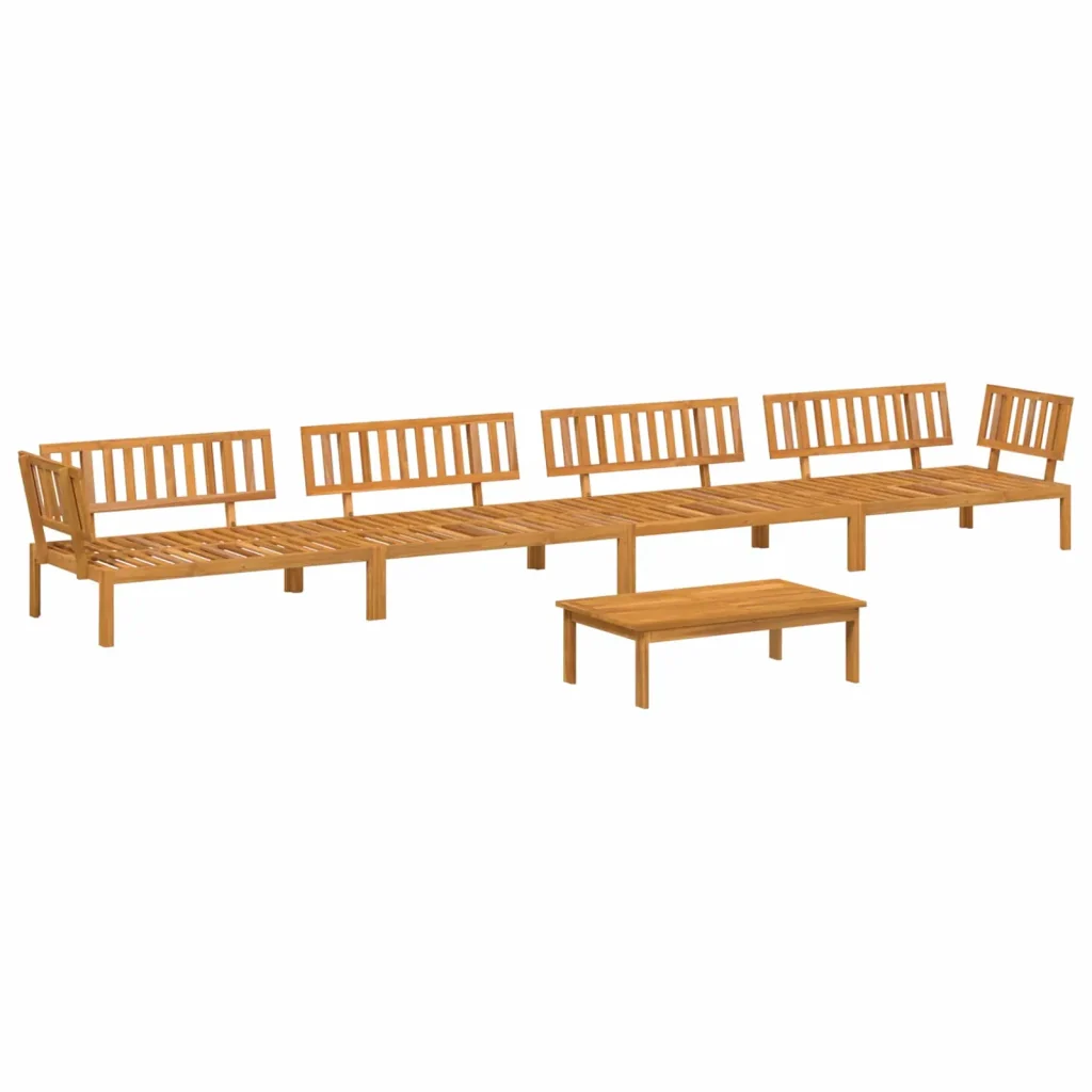 Set di divani con cuscino 5 pcs Talpa Legno di Acacia Massello 3418569 - Image 3