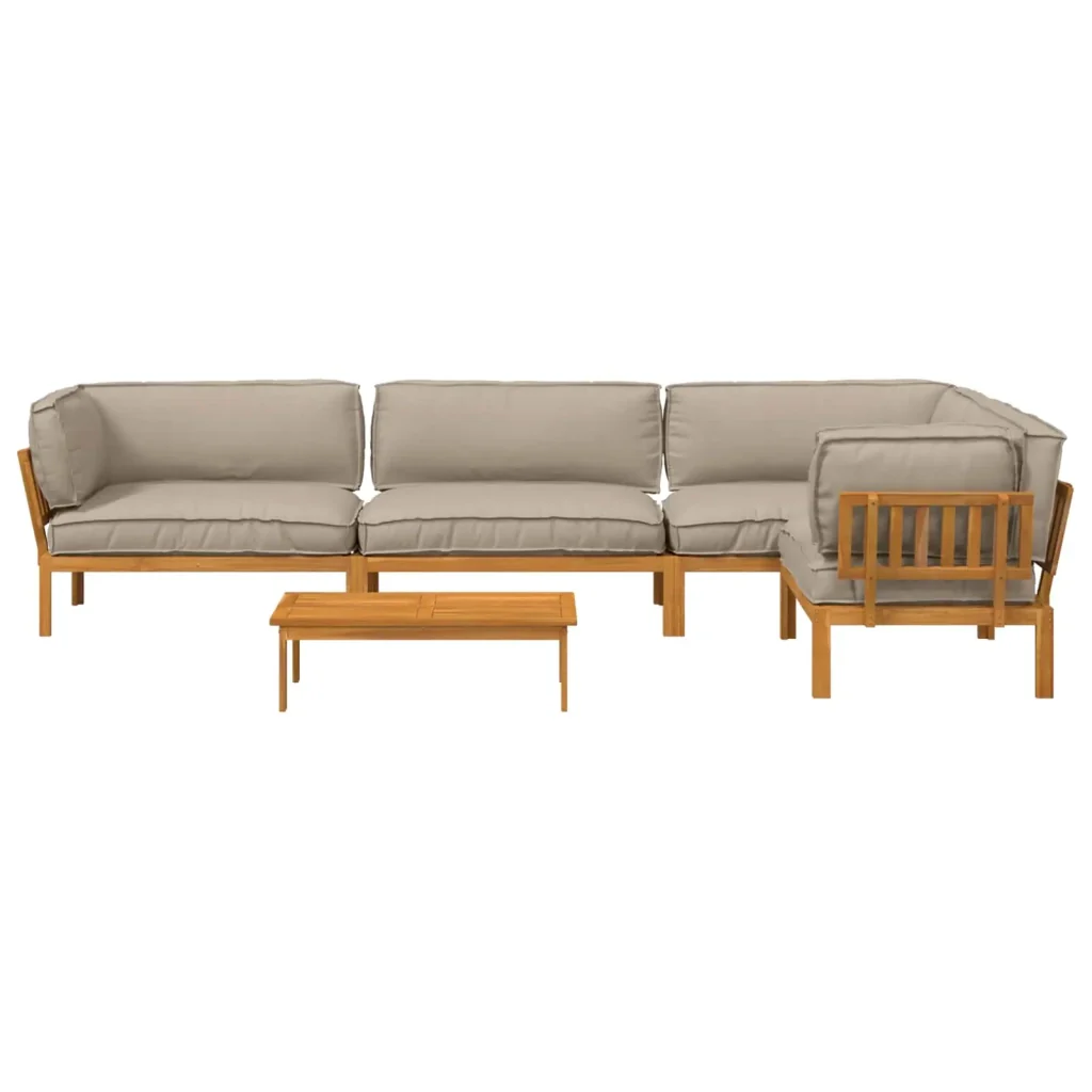 Set di divani con cuscino 5 pcs Talpa Legno di Acacia Massello 3418619 - Image 10