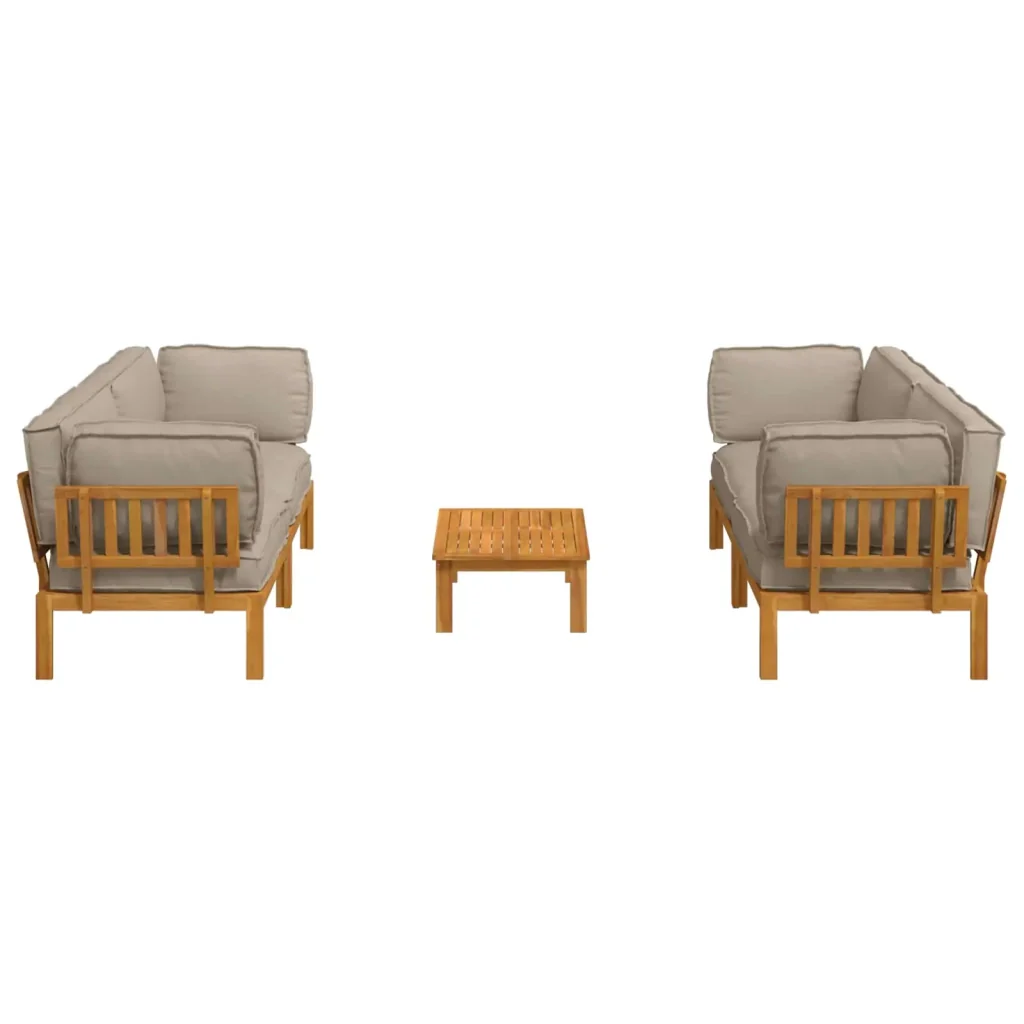 Set di divani con cuscino 5 pcs Talpa Legno di Acacia Massello 3418639 - Image 10