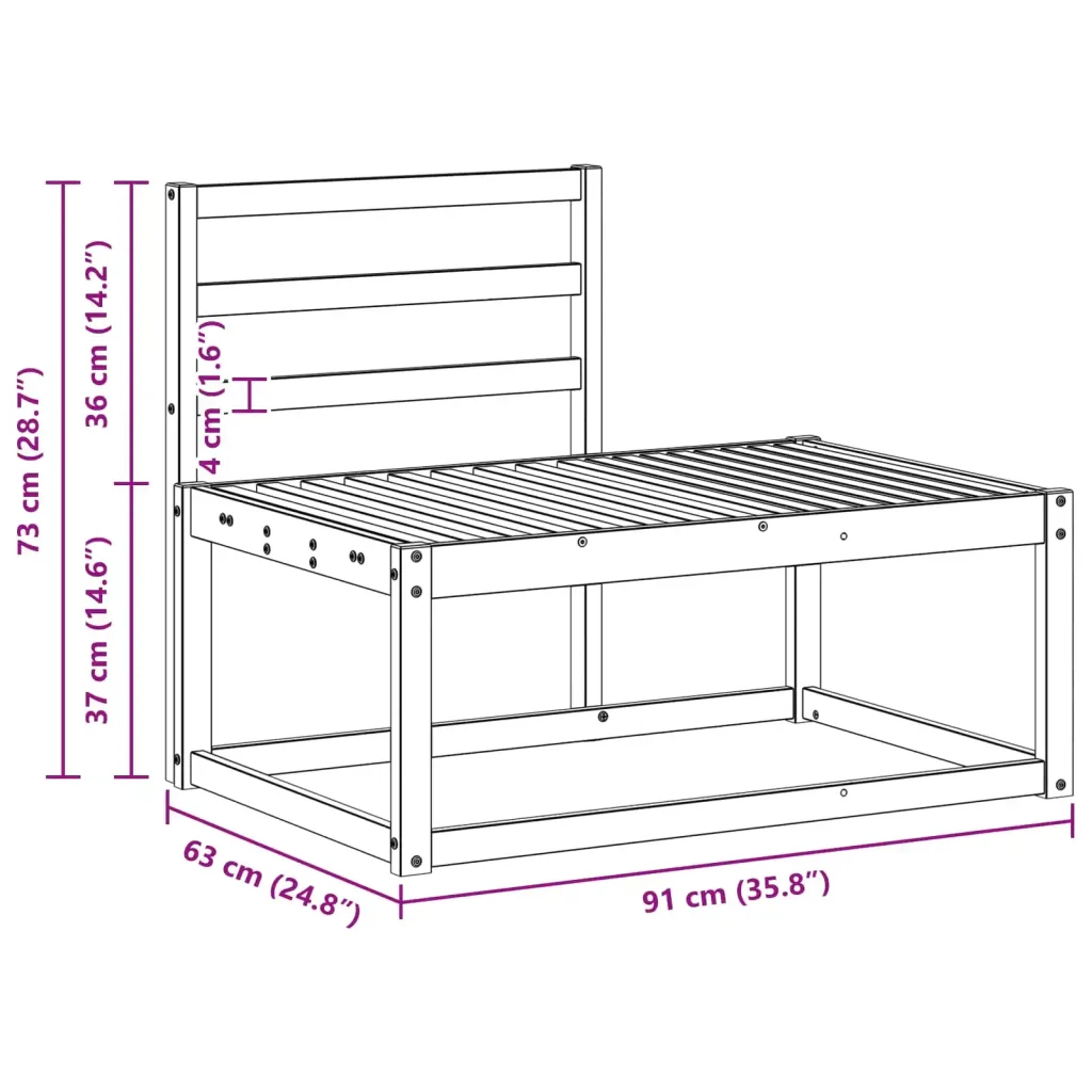 Set di divani da esterno 2 pcs Bianco 182,5 x 63 x 73 cm 3388173 - Image 8
