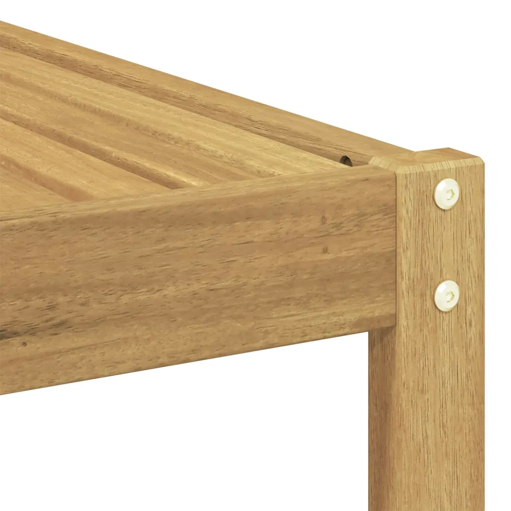 Set di divani da esterno 3 pcs Bianco Legno di Acacia Massello - Image 6