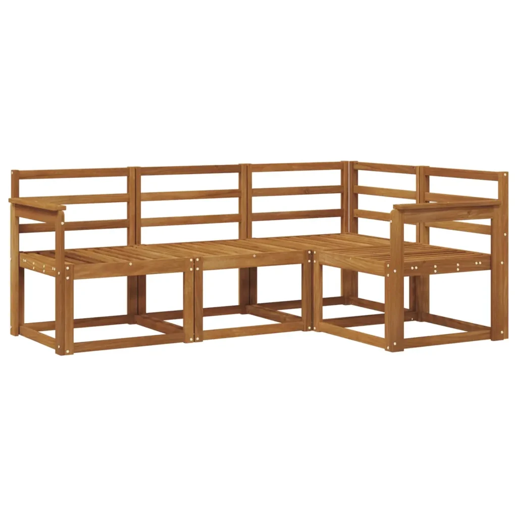 Set di divani da esterno 4 pcs Naturale 3366312 - Image 2