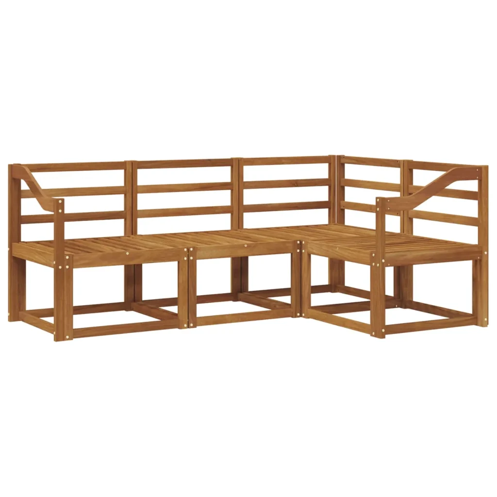 Set di divani da esterno 4 pcs Naturale 3366337 - Image 2