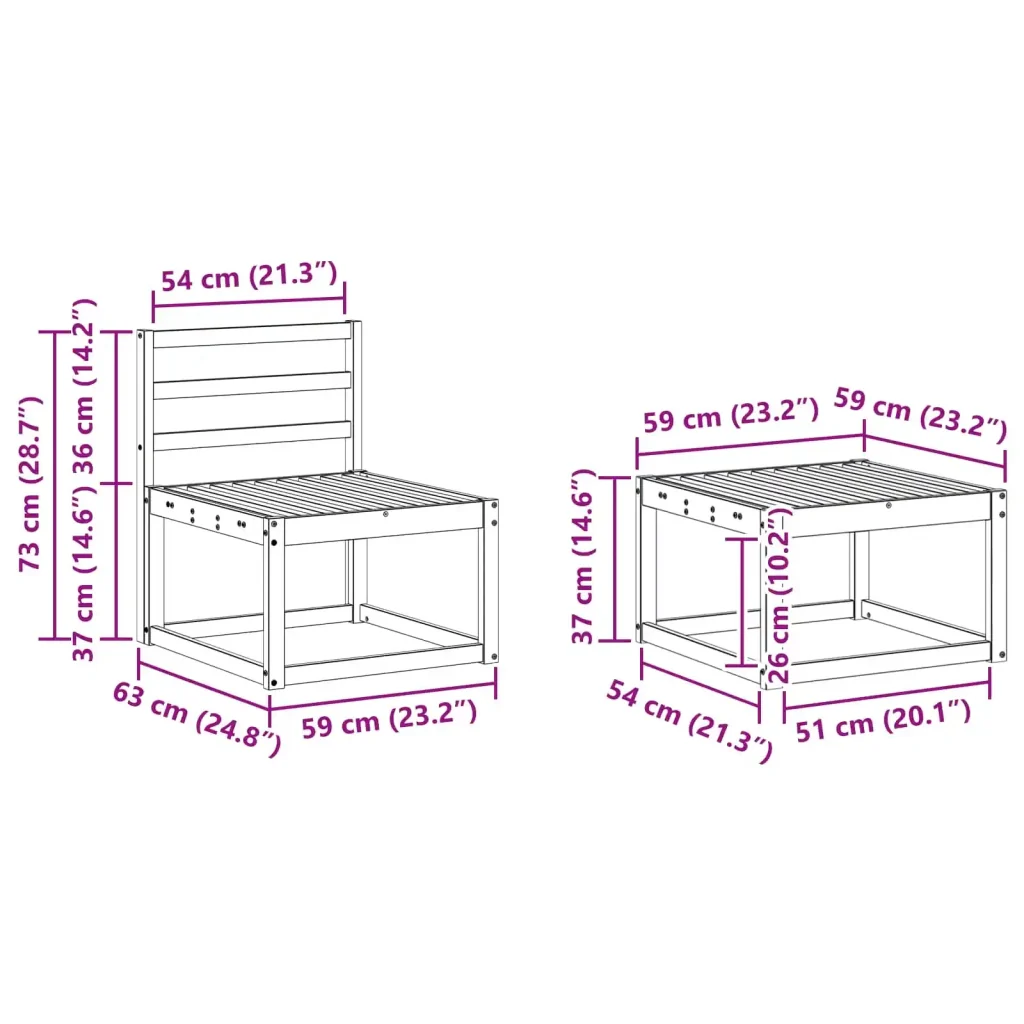 Set di divani da esterno 4 pcs Naturale 3384960 - Image 8