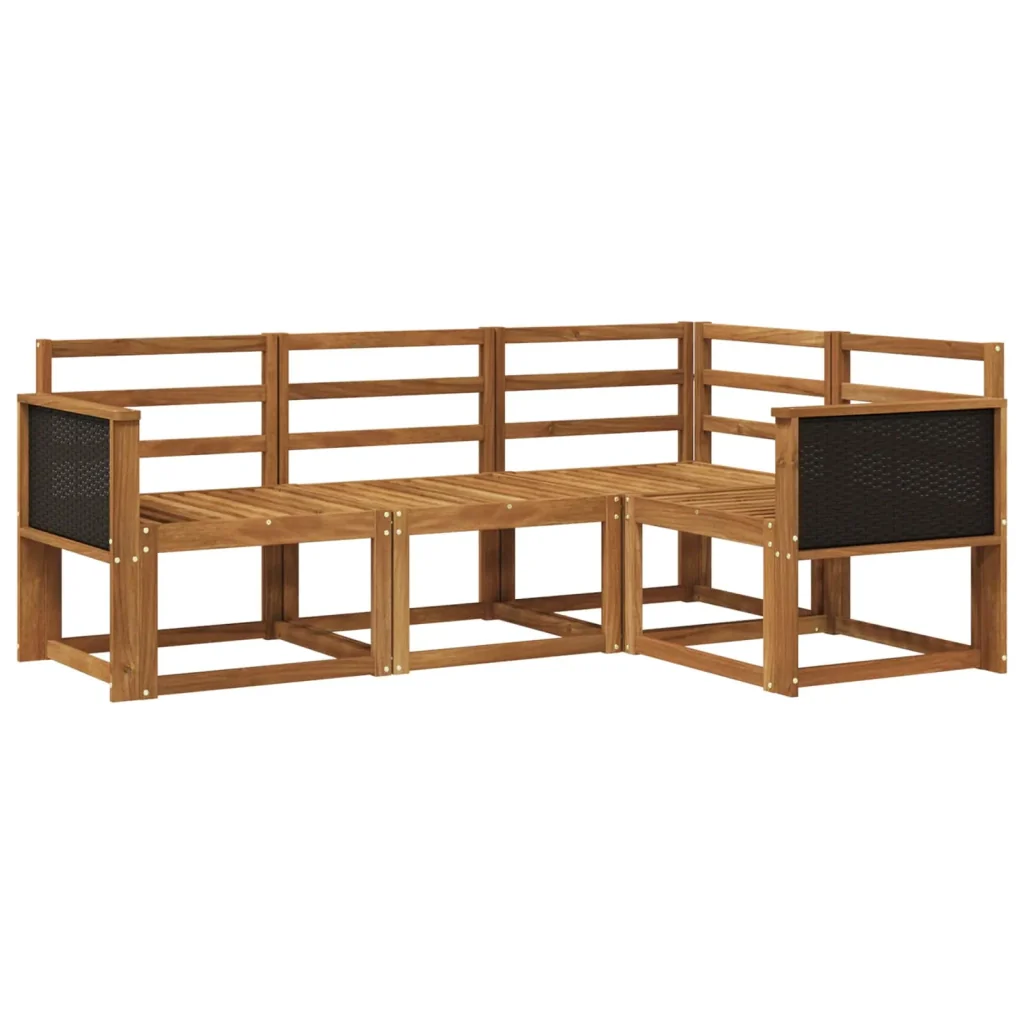Set di divani da esterno 4 pcs Naturale 3385160 - Image 2