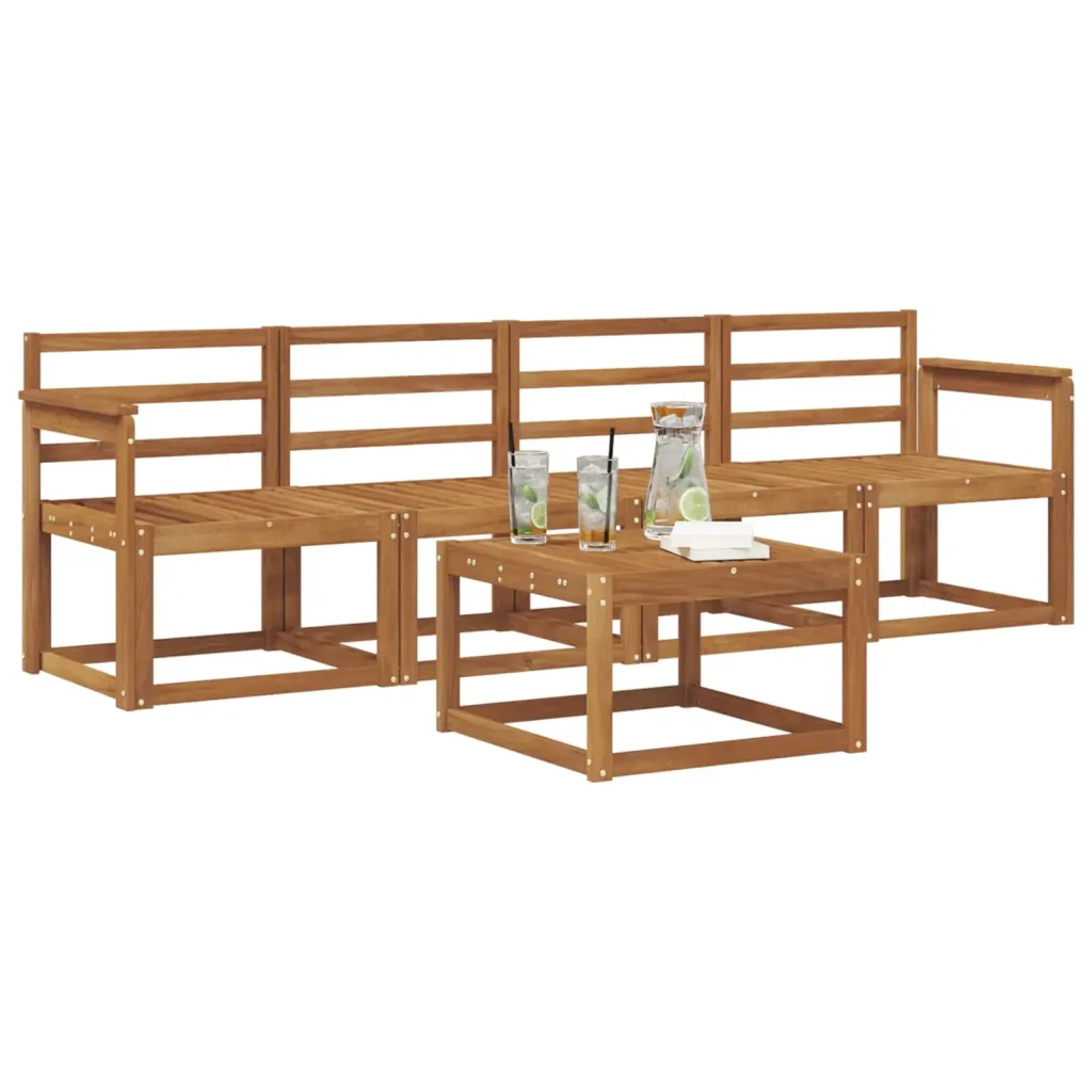 Set di divani da esterno 5 pcs Naturale 3365962 - Image 3