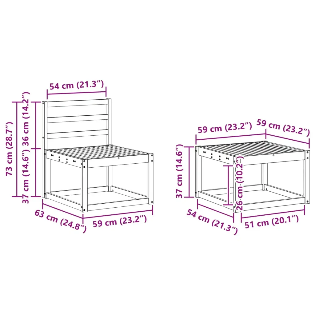 Set di divani da esterno 5 pcs Naturale 3365987 - Image 10