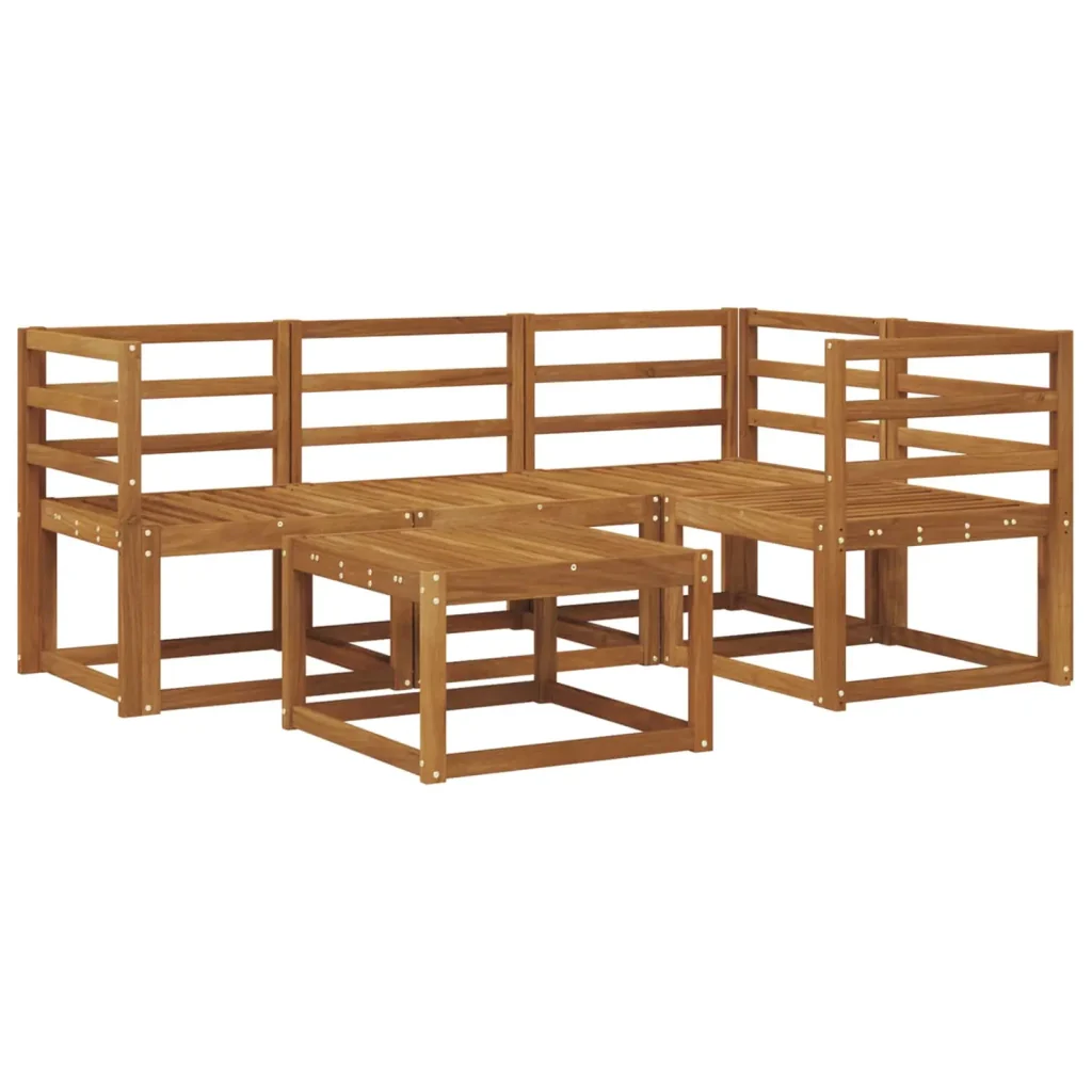 Set di divani da esterno 5 pcs Naturale 3366342 - Image 2