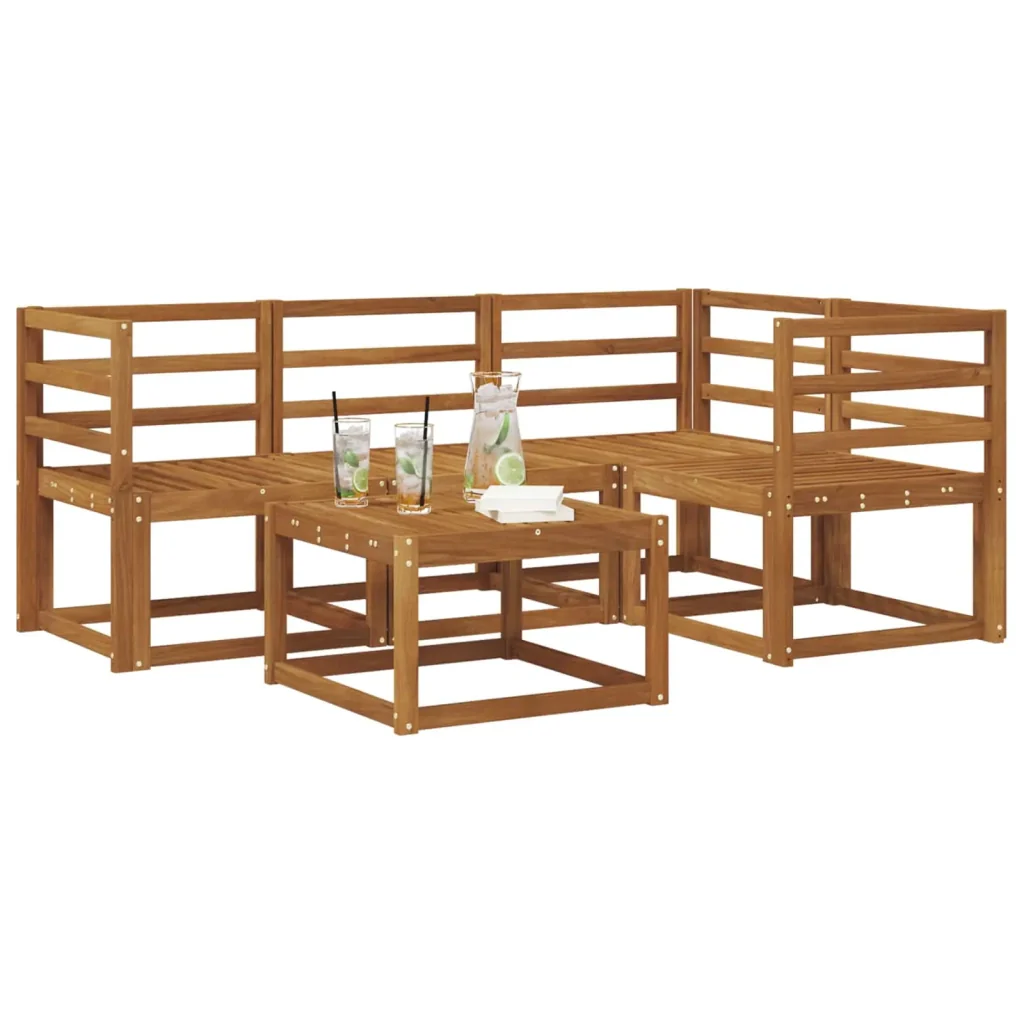 Set di divani da esterno 5 pcs Naturale 3366342 - Image 3