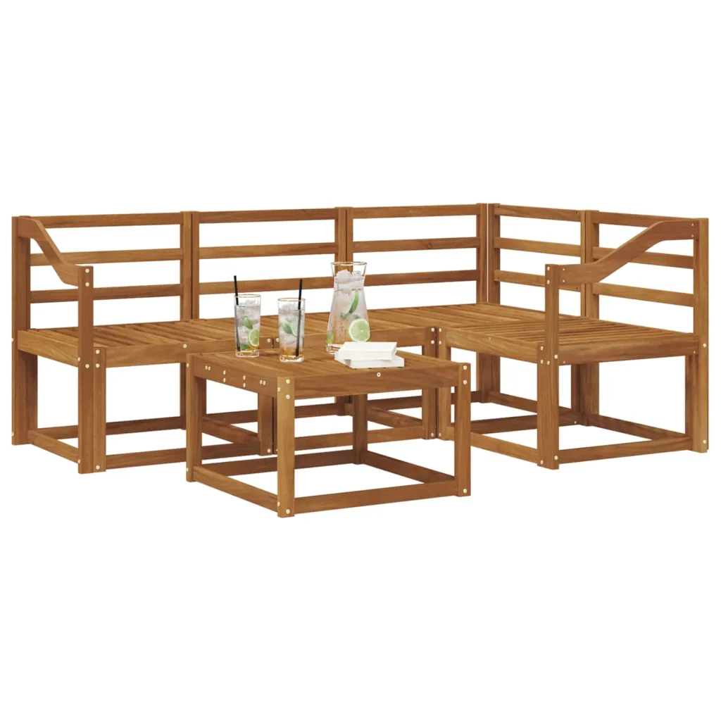 Set di divani da esterno 5 pcs Naturale 3366372 - Image 3