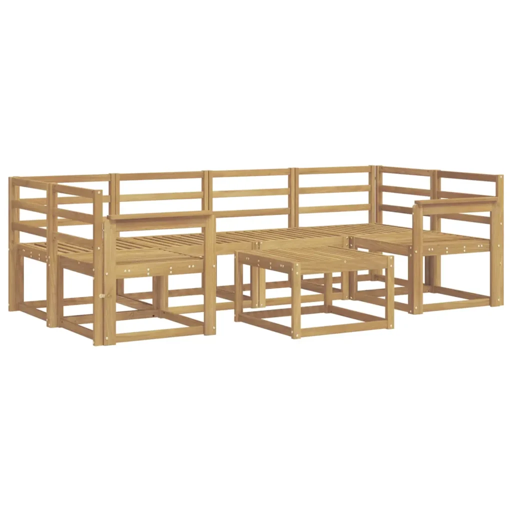 Set di divani da esterno 7 pcs Bianco 59 x 59 x 37 cm 3387303 - Image 2