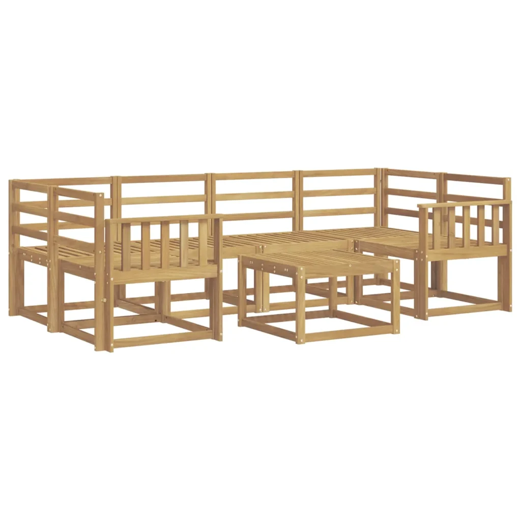 Set di divani da esterno 7 pcs Bianco 59 x 59 x 37 cm 3387308 - Image 2