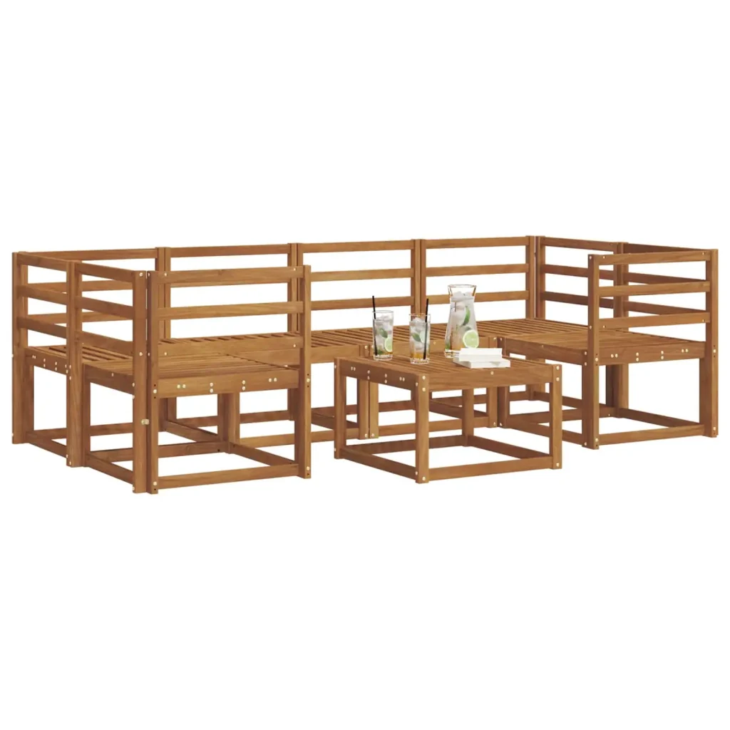 Set di divani da esterno 7 pcs Naturale 3366062 - Image 3