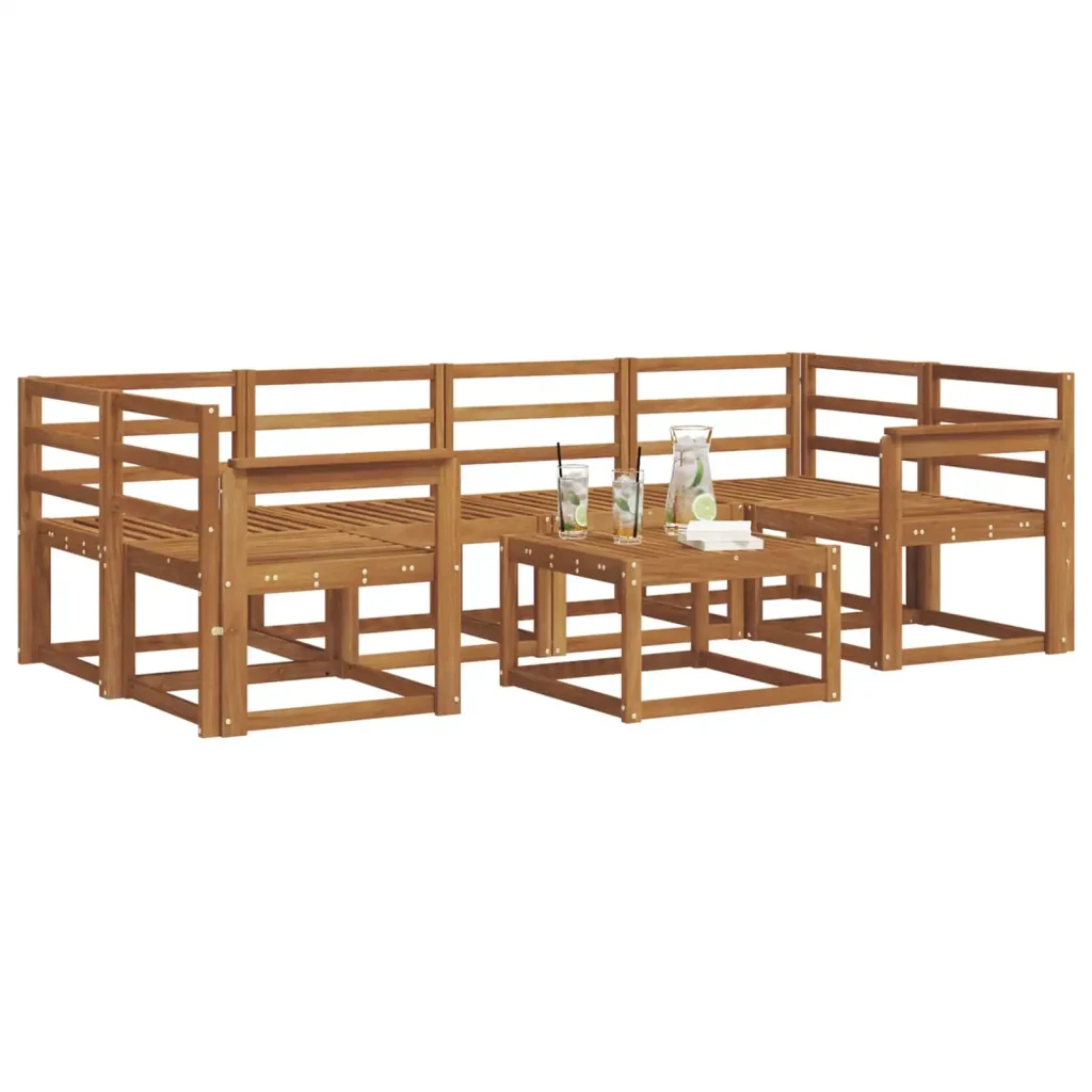 Set di divani da esterno 7 pcs Naturale 3366067 - Image 3