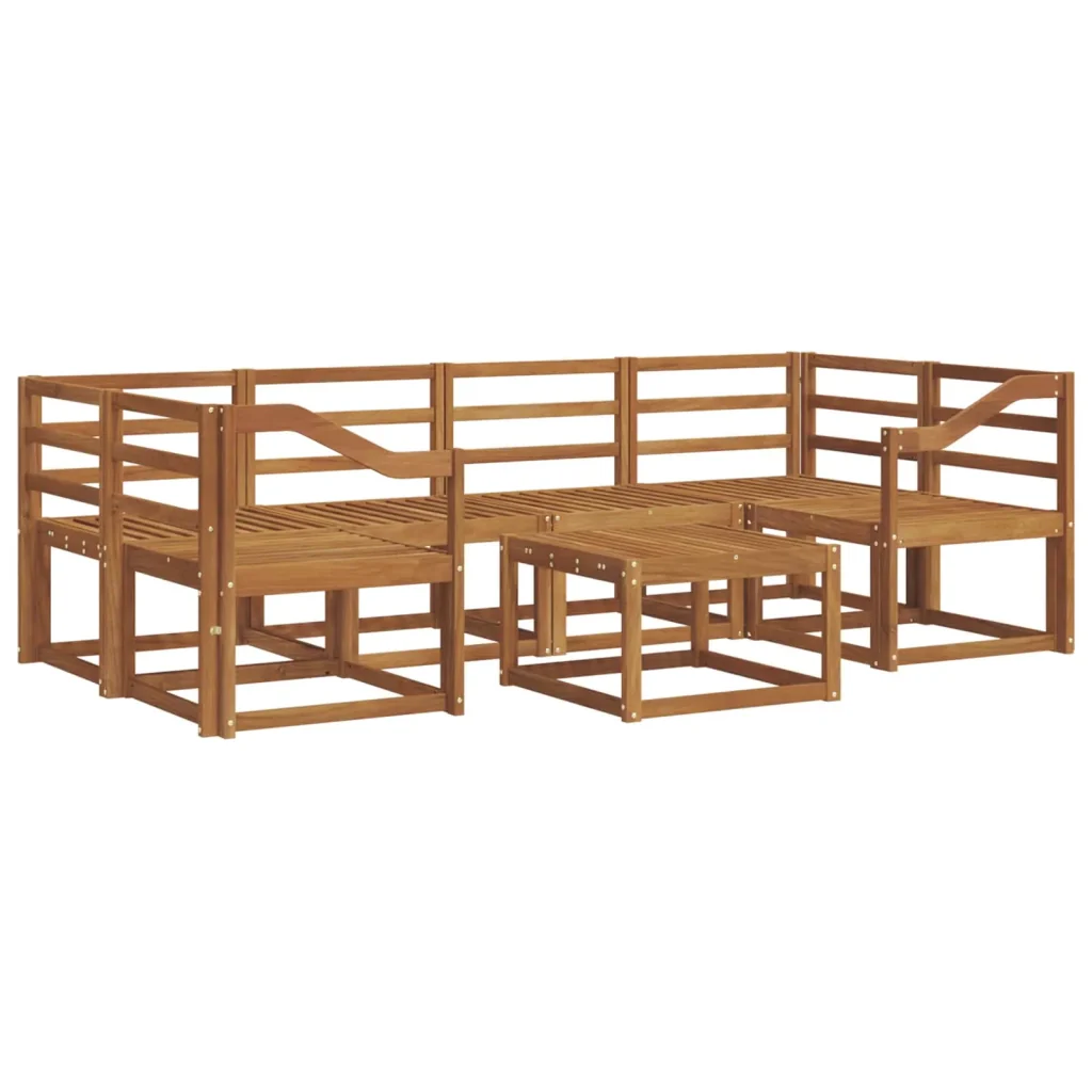Set di divani da esterno 7 pcs Naturale 3366092 - Image 2