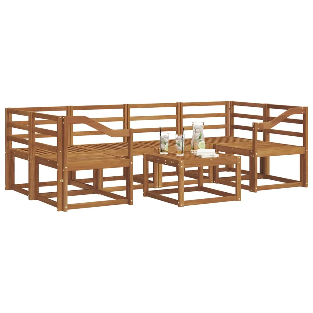 Set di divani da esterno 7 pcs Naturale 3366092 - Image 3