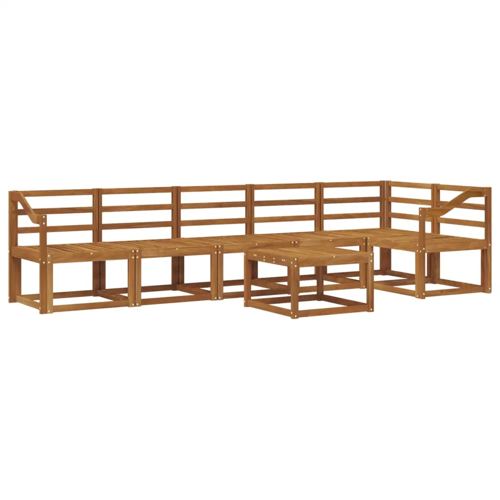 Set di divani da esterno 7 pcs Naturale 3366512 - Image 2