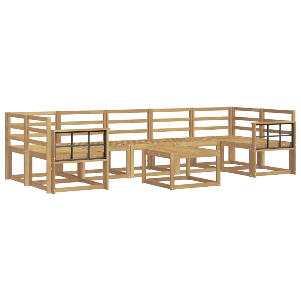 Set di divani da esterno 8 pcs Bianco 59 x 59 x 37 cm 3387393 - Image 2