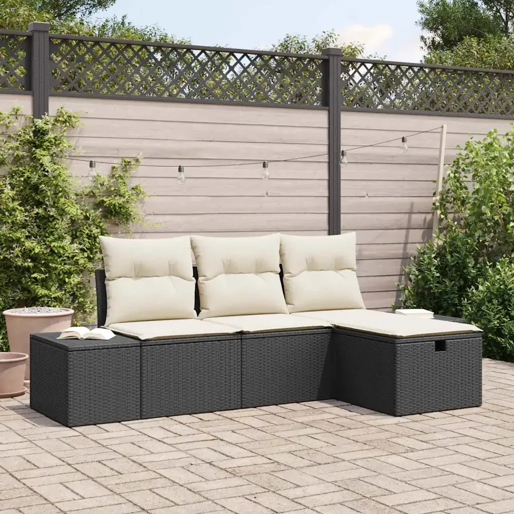 Set di divani con cuscino 4 pcs polyrattan 3360678