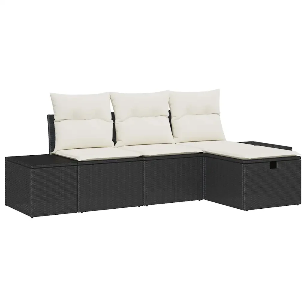 Set di divani con cuscino 4 pcs polyrattan 3360678 - Image 2