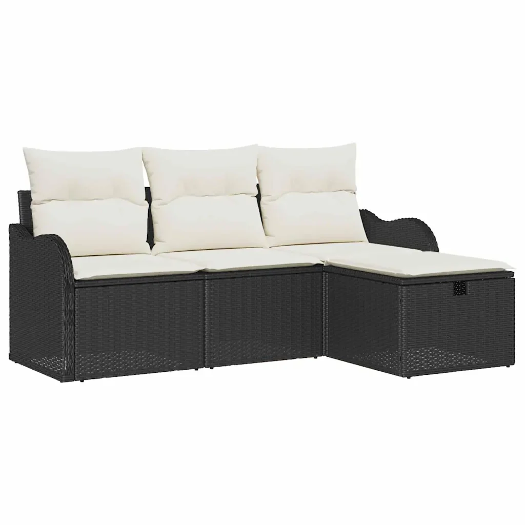 Set Divano da Giardino con cuscino 4 pcs Poly Rattan 3360278 - Image 2