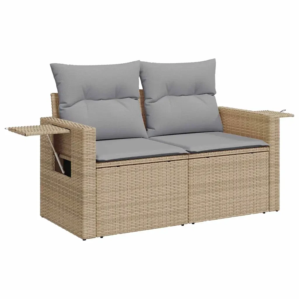 Set Divano da Giardino con cuscino 8 pcs Beige polyrattan 3361737 - Image 6