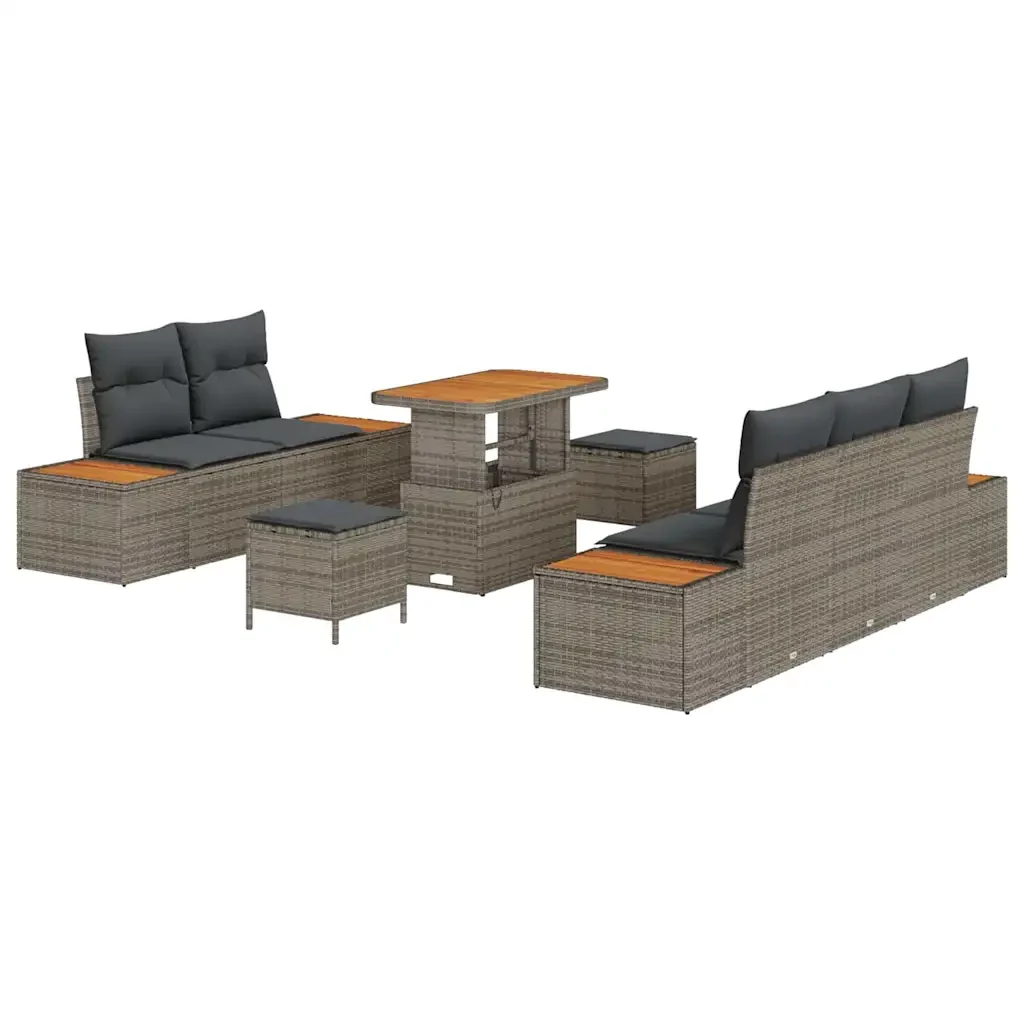 Set Divano da Giardino 8 pcs Grigio chiaro e grigio scuro 3364813 - Image 2