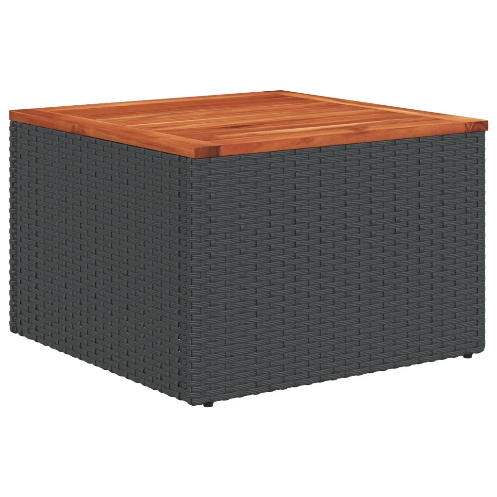 Set di Divani da Giardino 8 Pezzi con Cuscini Rattan Poliestere Nero - Image 6