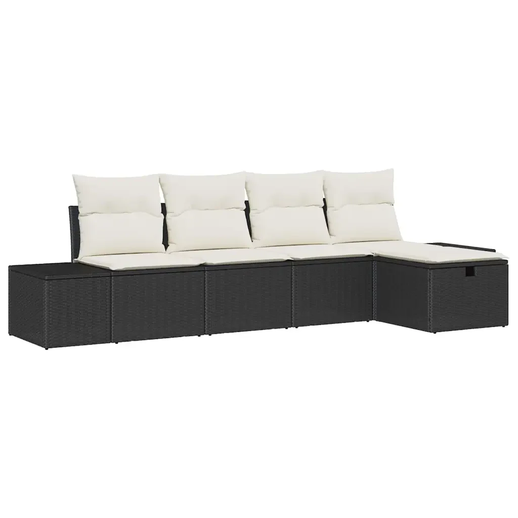 Set Divano da Giardino con cuscino 5 pcs polyrattan 3359356 - Image 2