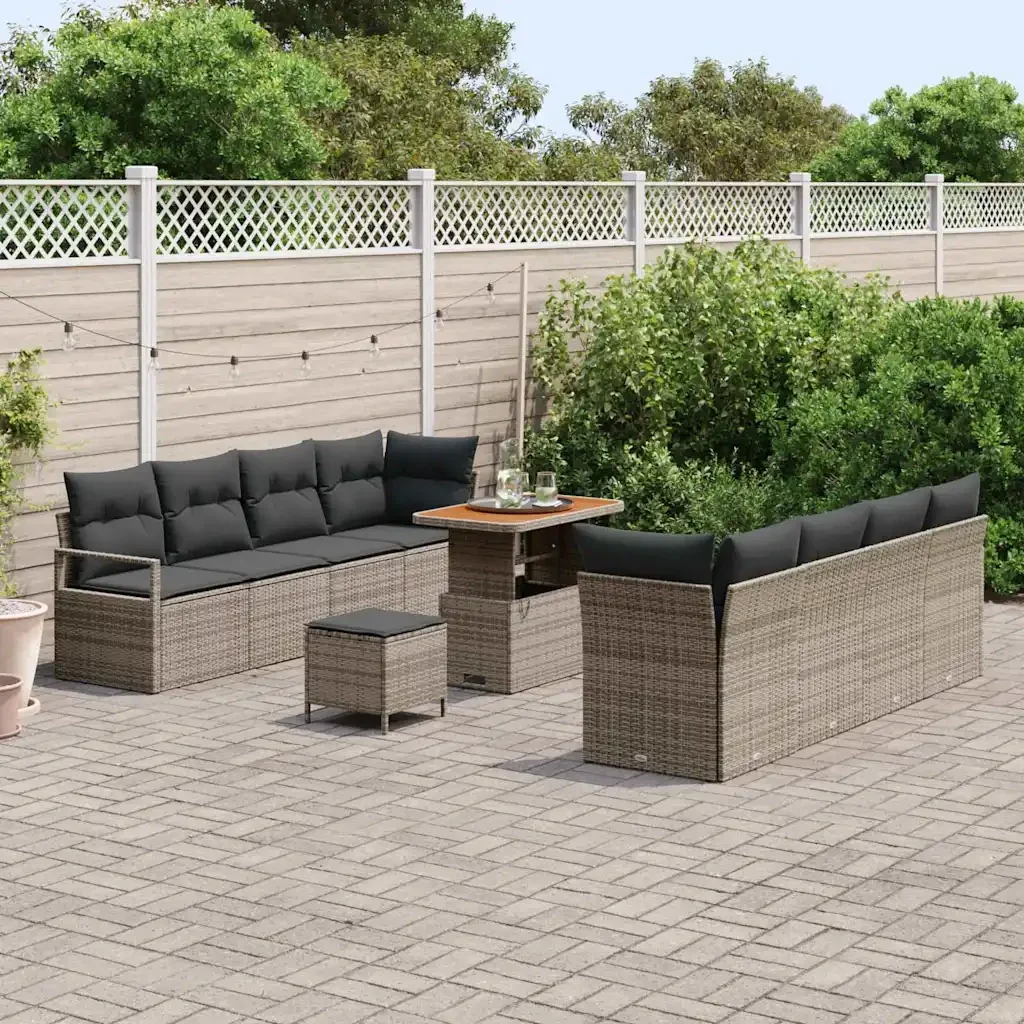 Set Divano da Giardino con cuscino Grigio 90 x 55 x 71 cm 3364453 - Image 3