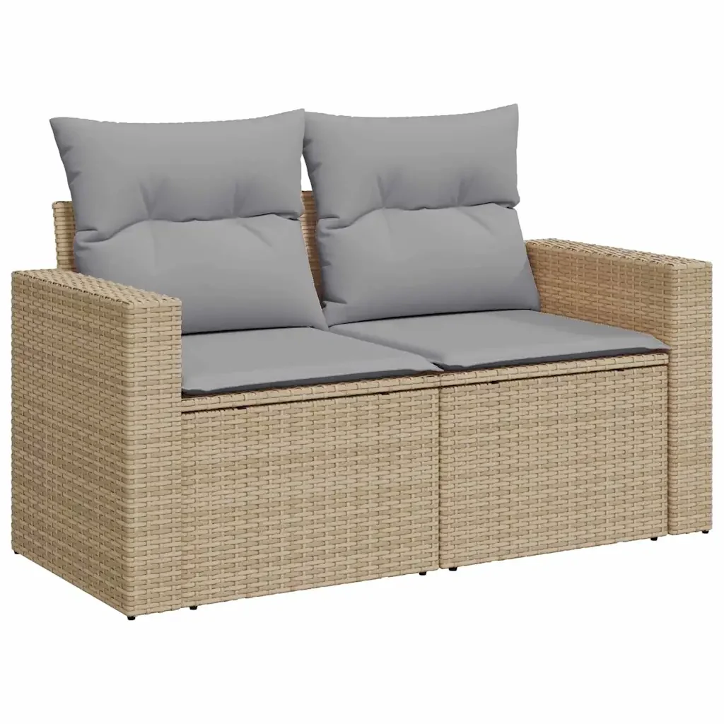 Set Divano da Giardino 8 pcs Beige polyrattan 3361617 - Image 4