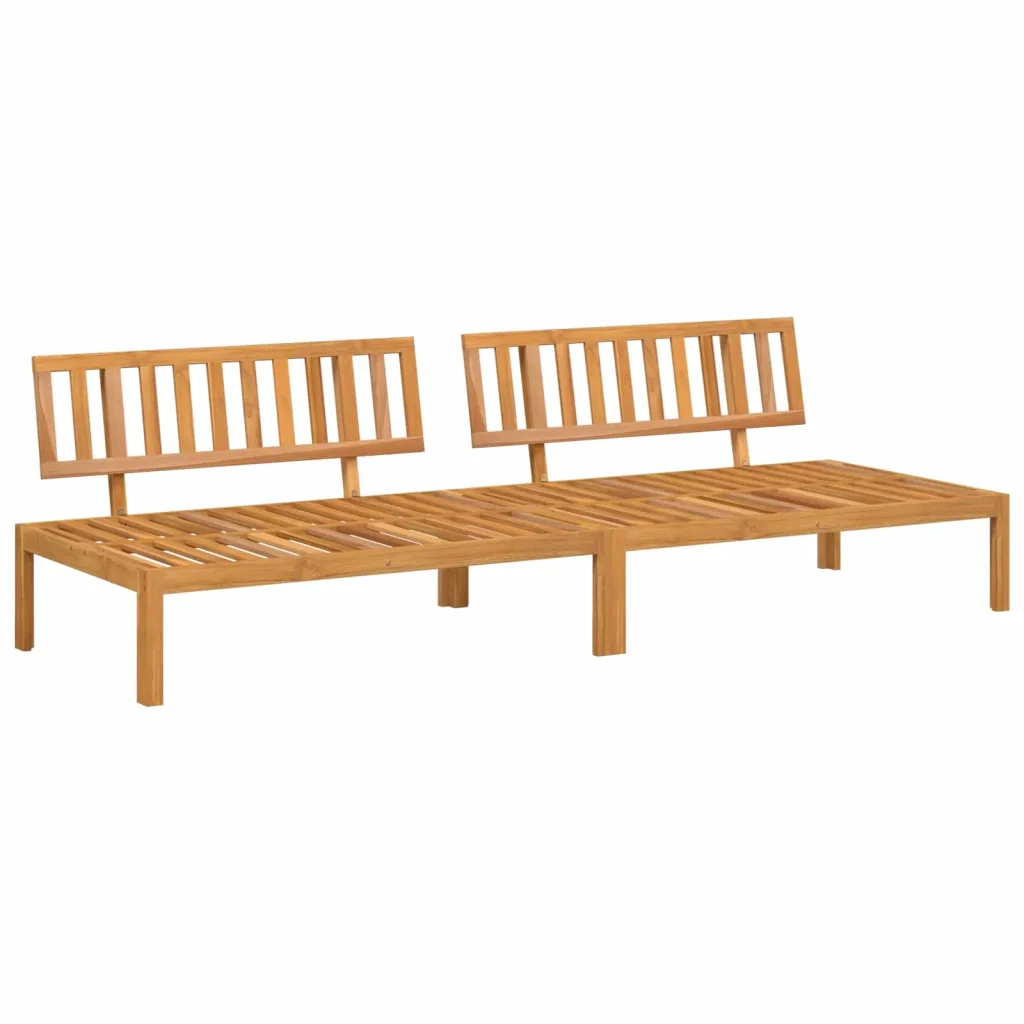 Set di divani con cuscino 2 pcs Grigio Legno di Acacia Massello 3418217 - Image 3