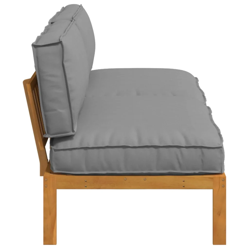 Set di divani con cuscino 2 pcs Grigio Legno di Acacia Massello 3418217 - Image 7