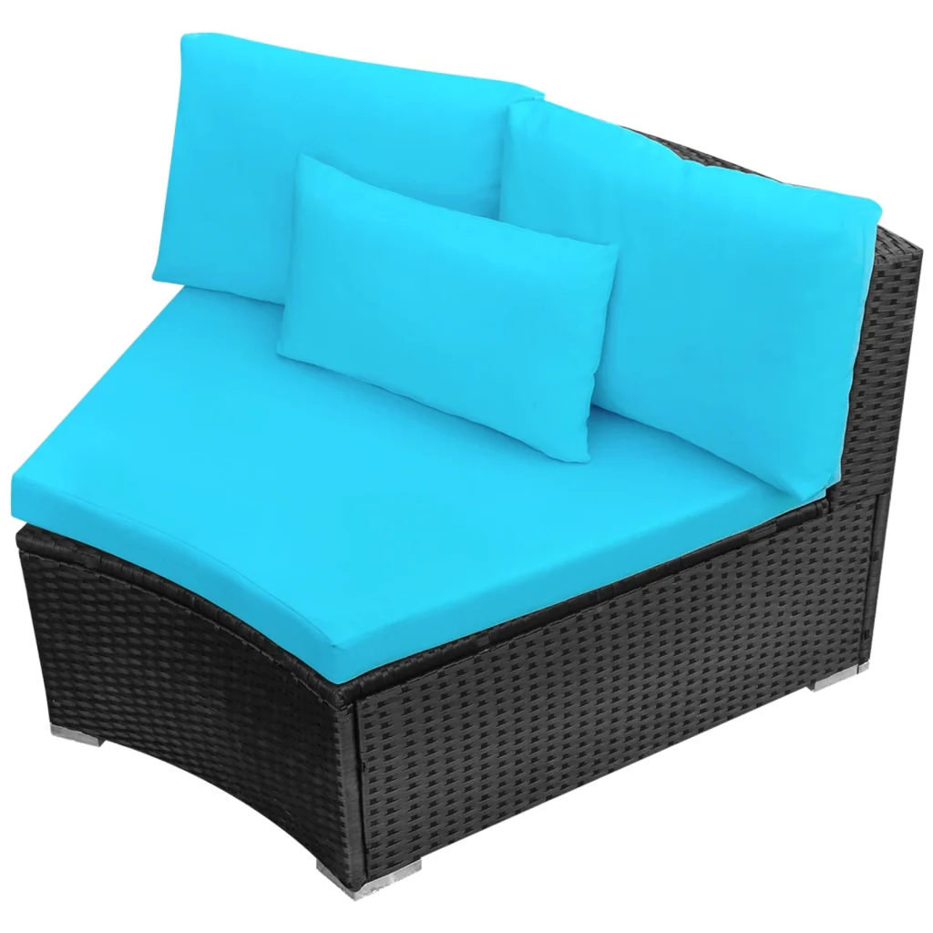 Set di Divani Rotondi 11 pcs Blu polyrattan 42399 - Image 6