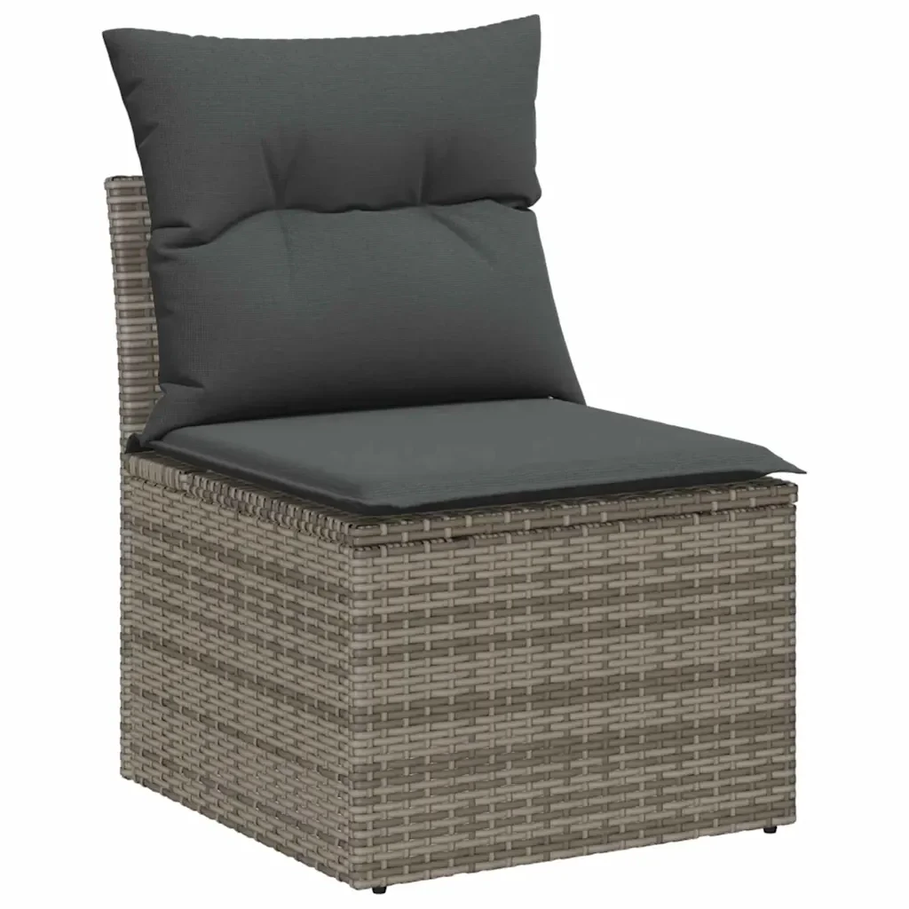 Set Divano da Giardino con cuscino 8 pcs Grigio polyrattan 3345479 - Image 4