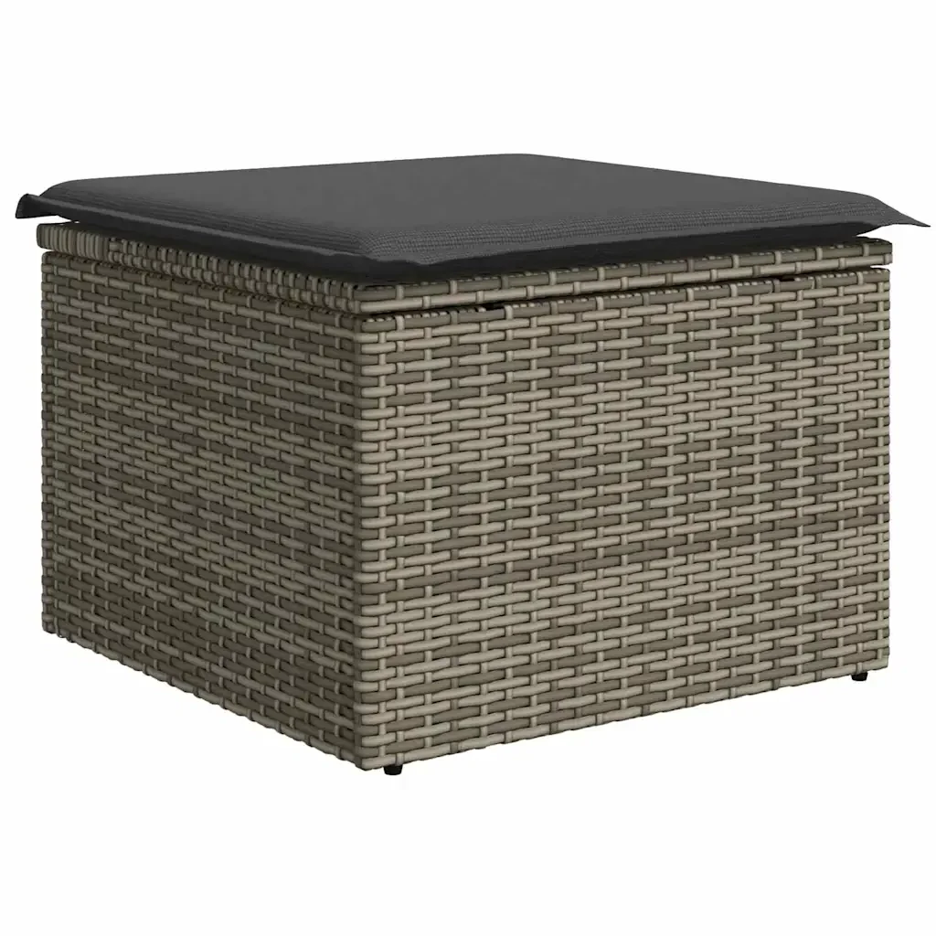 Set Divano da Giardino con cuscino 8 pcs Grigio polyrattan 3345479 - Image 6