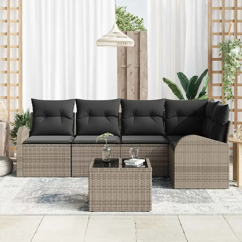 Set di divani con cuscino Grigio Poliestere 3346049 - Image 3