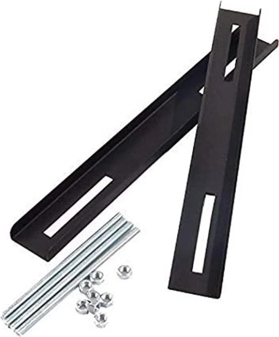 Set di fissaggio per caselle della posta per cancelli - porte nero con set di fissaggio