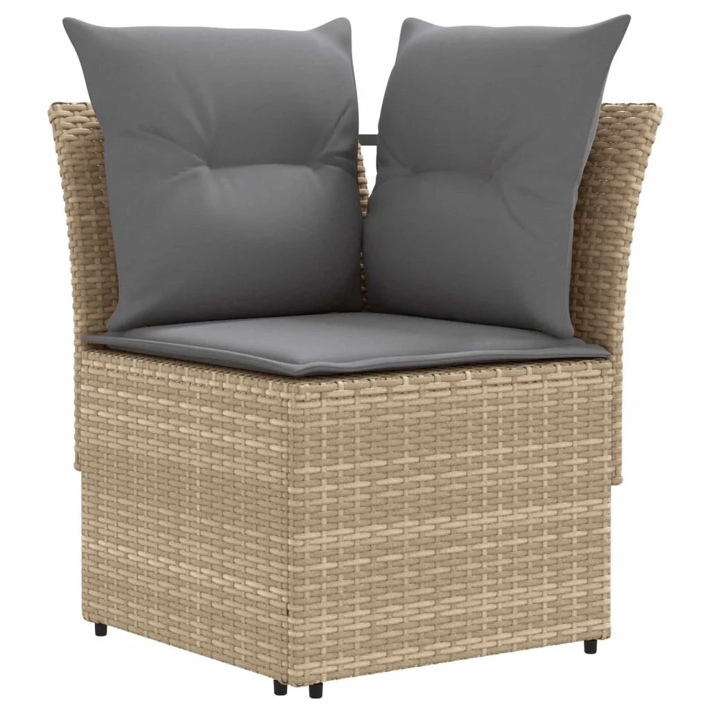 Set di Mobili 6 pcs Beige e Grigio Chiaro Rattan in PE 3422184 - Image 4