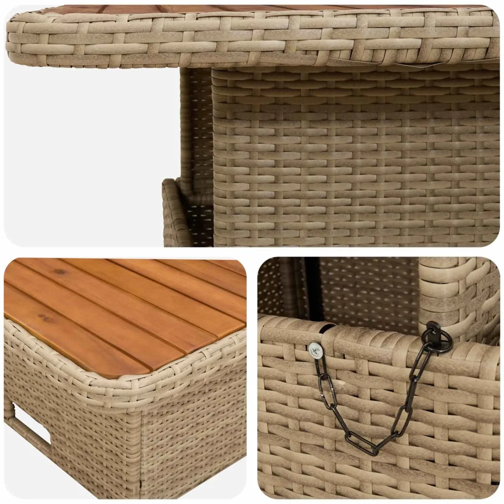 Set di Mobili 8 pcs Beige e Grigio Chiaro Rattan in PE 3422198 - Image 10