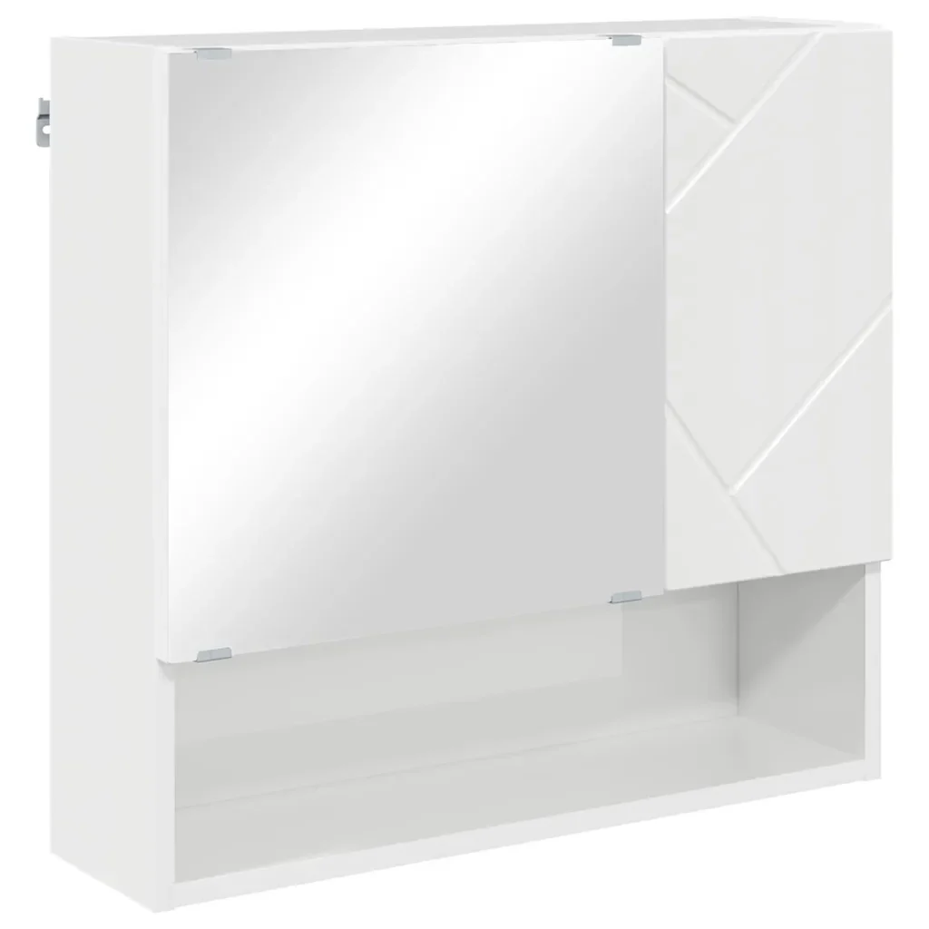 Set di mobili per il bagno con porta 4 pcs Bianco Lucido 3393007 - Image 6