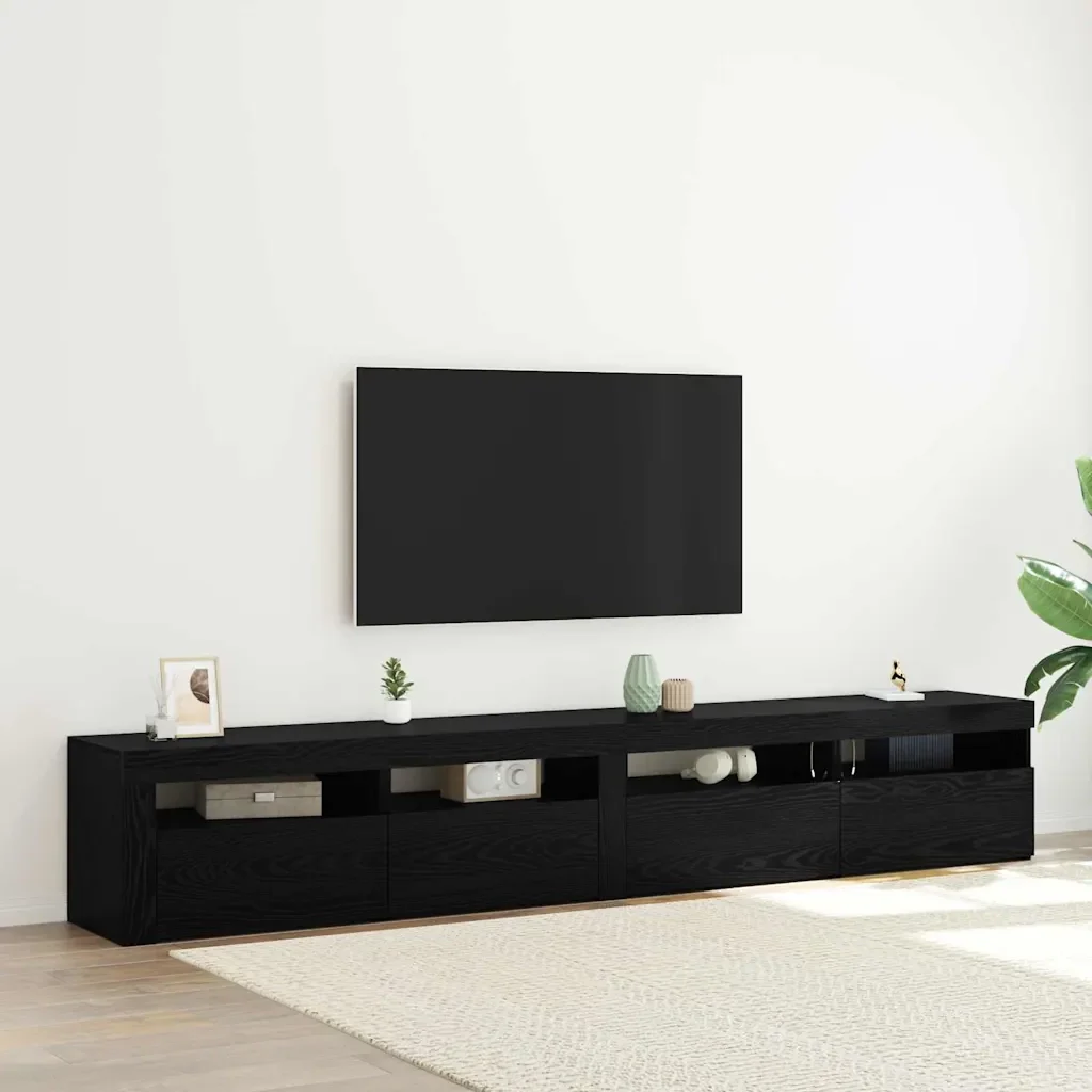 Set mobile TV 3 pcs Rovere Nero 240 x 35 x 40 cm 3332522