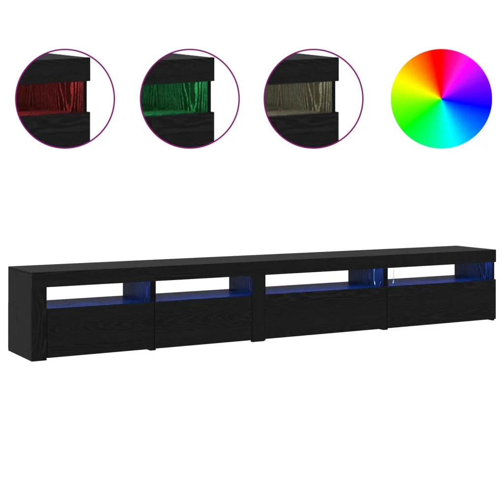 Set mobile TV 3 pcs Rovere Nero 270 x 35 x 40 cm 3332509 - Image 4