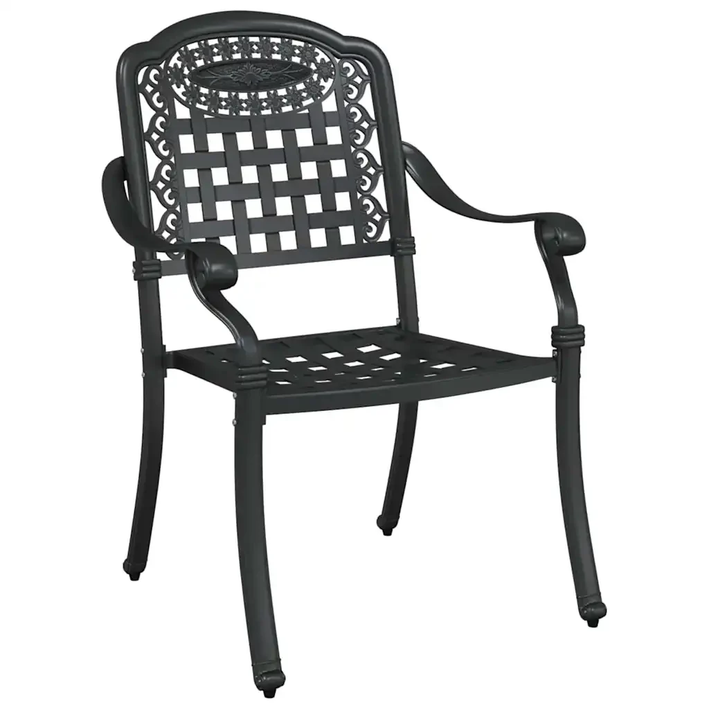 Set di Tavolo da Giardino 5 pcs Nero Alluminio pressofuso 3334729 - Image 5
