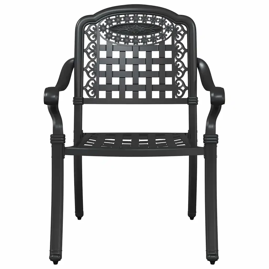 Set di Tavolo da Giardino 5 pcs Nero Alluminio pressofuso 3334729 - Image 8