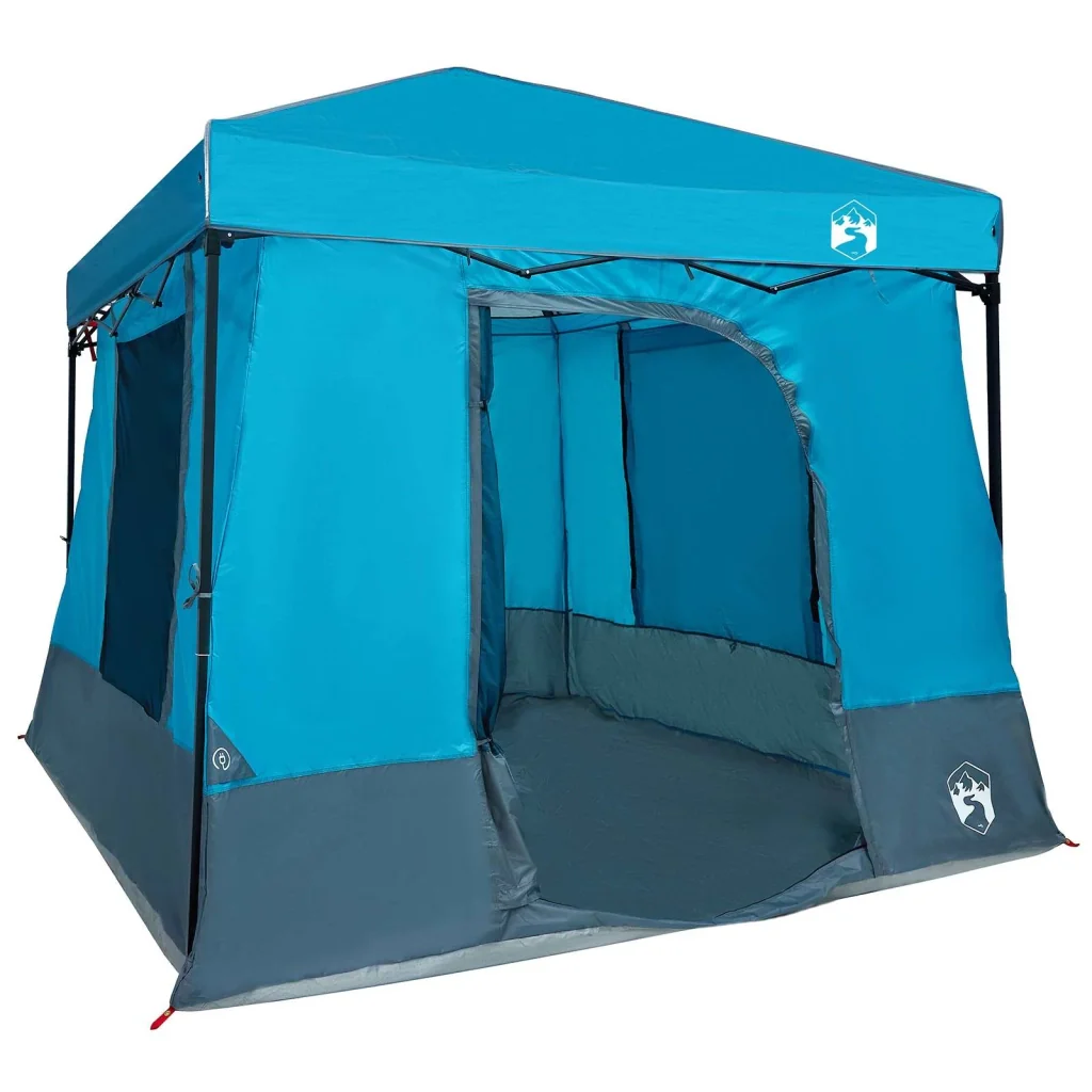 Set di Tende da Campeggio con tetto 2 pcs Blu Taffeta e Tessuto 3337171 - Image 4