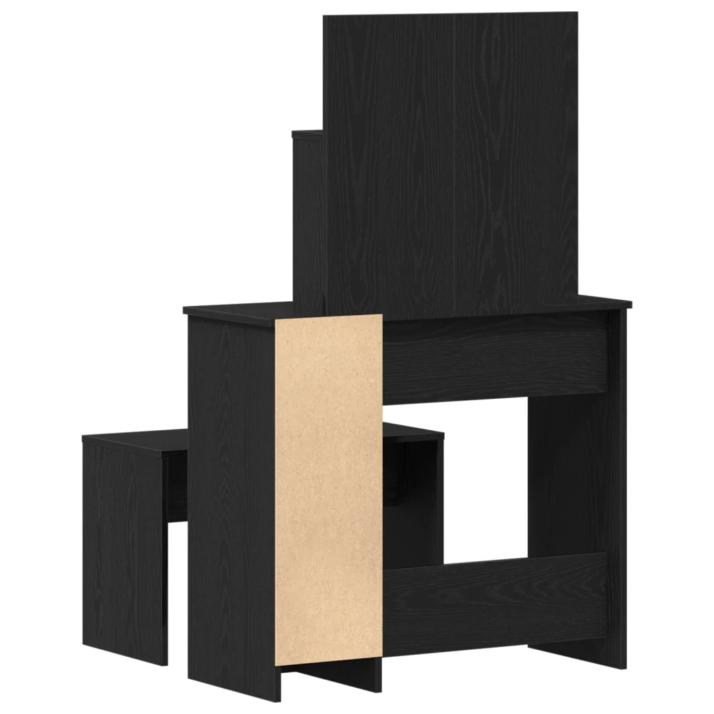 Set di Toeletta  Rovere Nero Legno Ingegnerizzato - Image 10