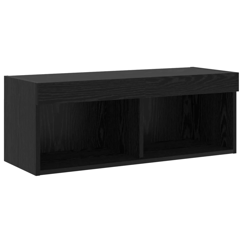Set mobile TV 6 pcs Rovere nero Legno multistrato 3334382 - Image 7