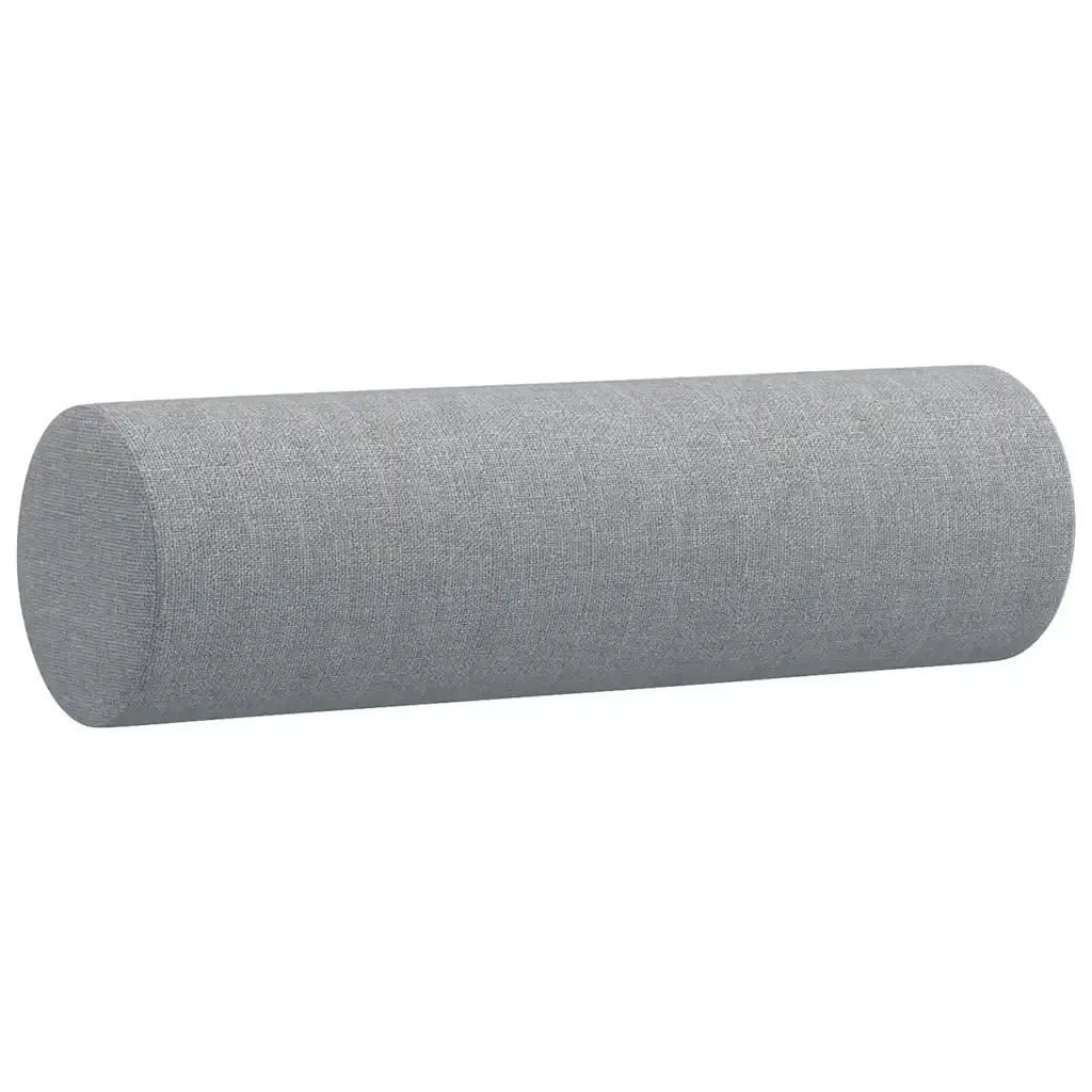 Set Divani 2 pz con Cuscini Grigio Chiaro in Tessuto - Image 4